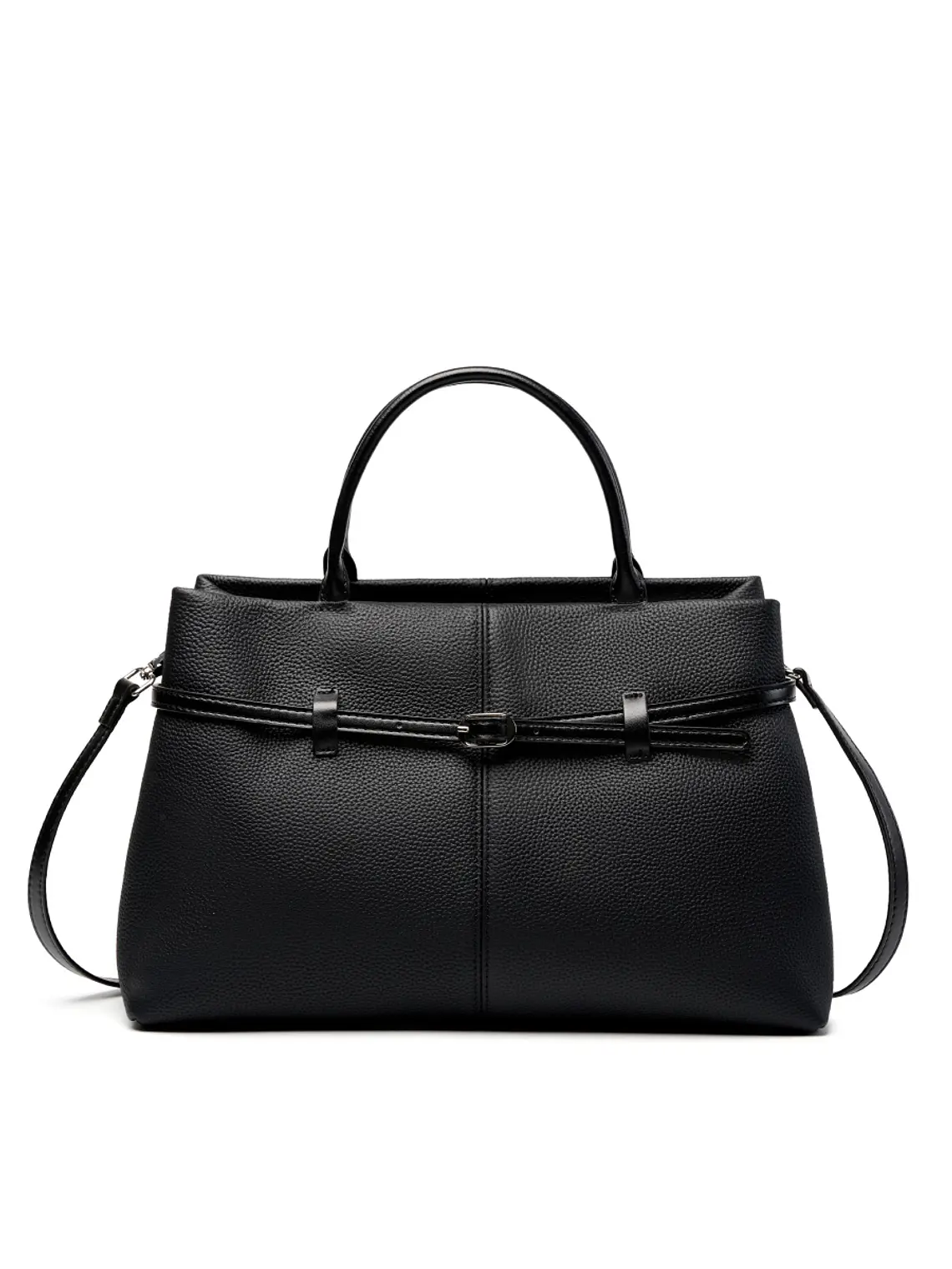 Bolso Tote de Cuero · Cinturón Frontal · Elegancia Estructurada 2