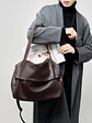Bolso Hobo de Cuero · Solapa Suave · Volumen Relajado - Miniatura 2