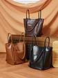 Bolso Tote de Cuero · Silueta Vertical - Miniatura 1