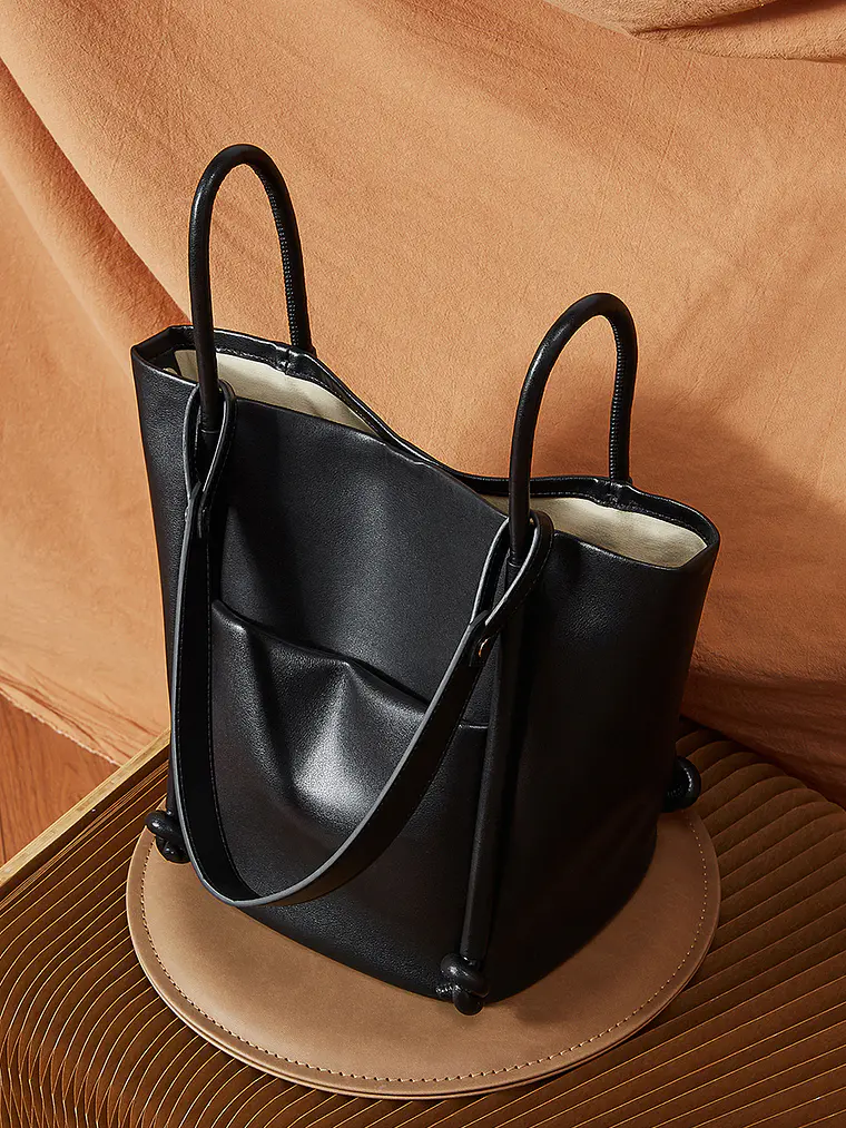 Bolso Tote de Cuero · Silueta Vertical 2