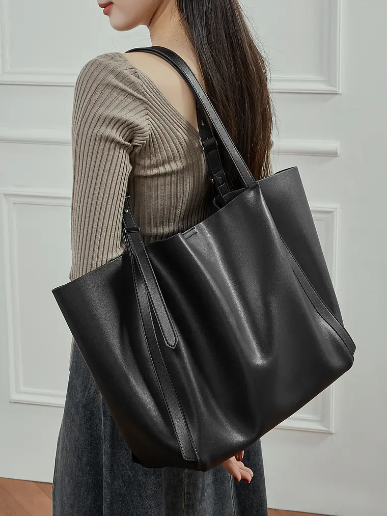 Bolso Tote de Cuero · Formato Amplio 3