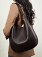 Bolso Hobo de Cuero Vacuno · Silueta Suave · Estilo Minimalista - Miniatura 1