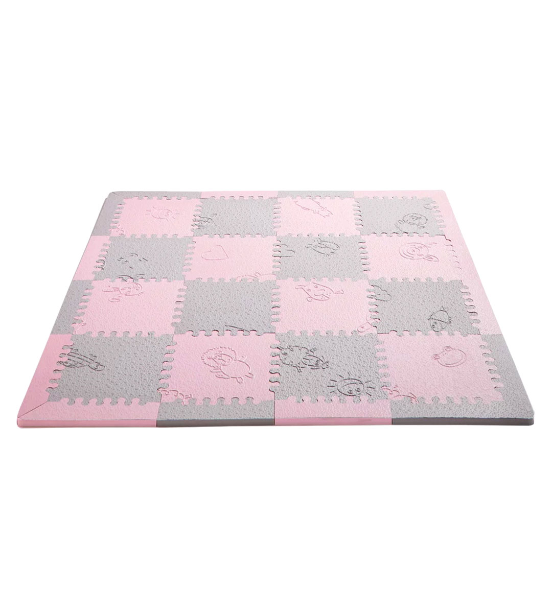 Alfombra Lü BabyMats - Gris/Rosa