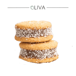 Alfajor sin gluten con coco rallado 