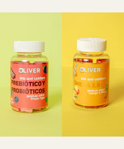 PACK KIDS BIENESTAR (Omega 3,6 y 9 + Probióticos y prebióticos)