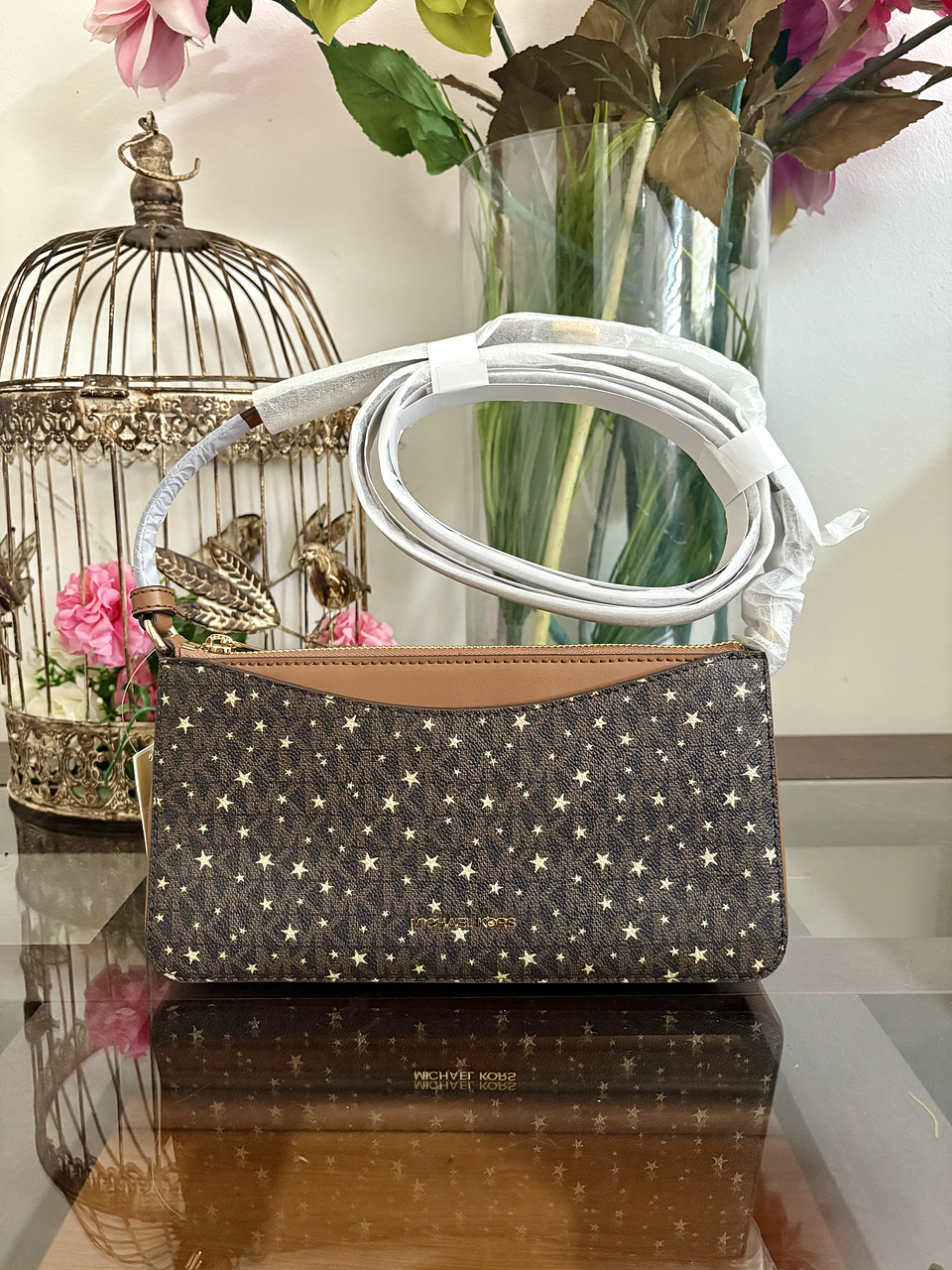 Crossbody MK café estrellas 1