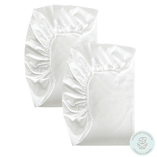 Pack Sabanas bajeras cuna grande blanco