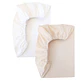 Pack Sábanas bajeras bicolor colecho beige - Miniatura 1