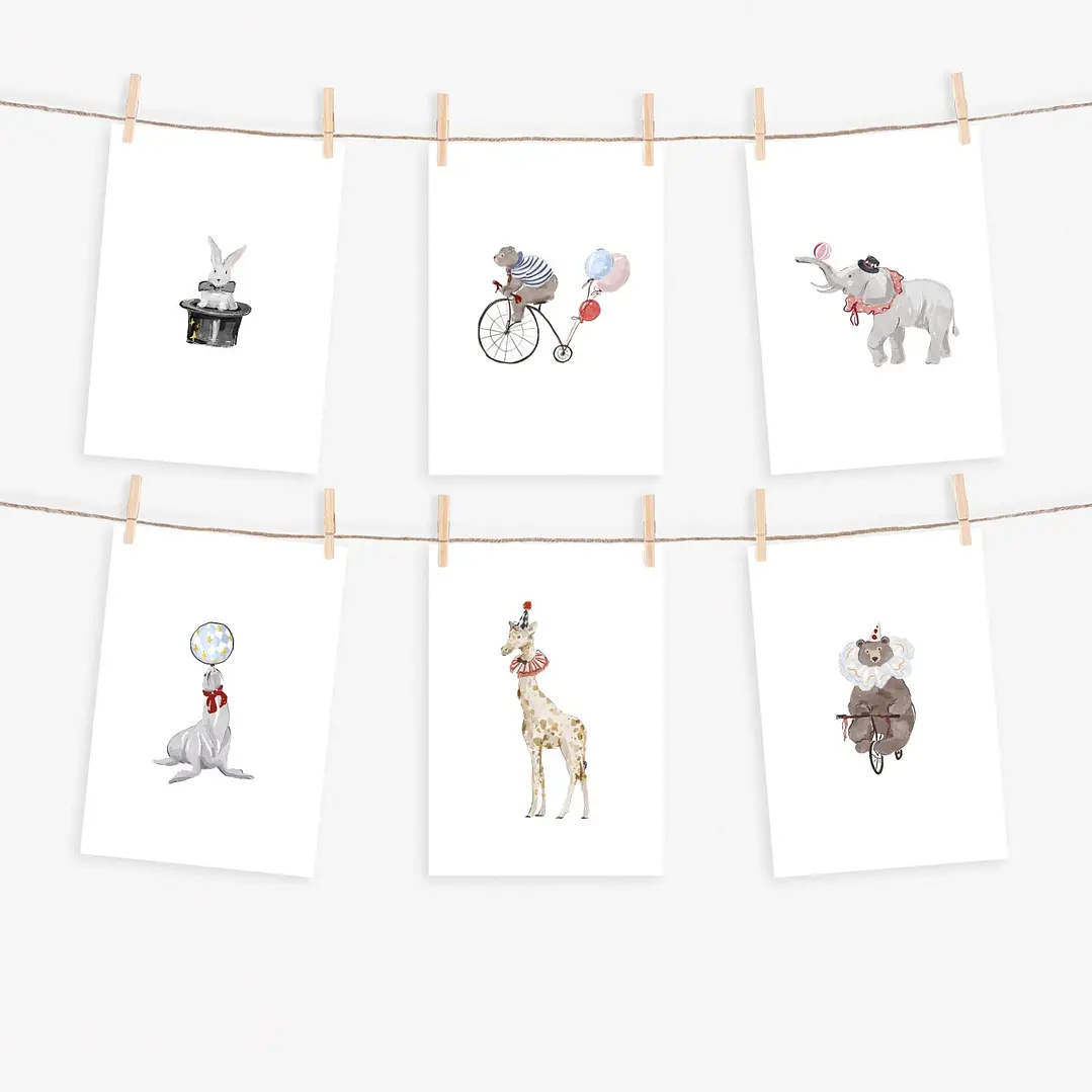 Set de 6 láminas Mon Petit Cirque 2