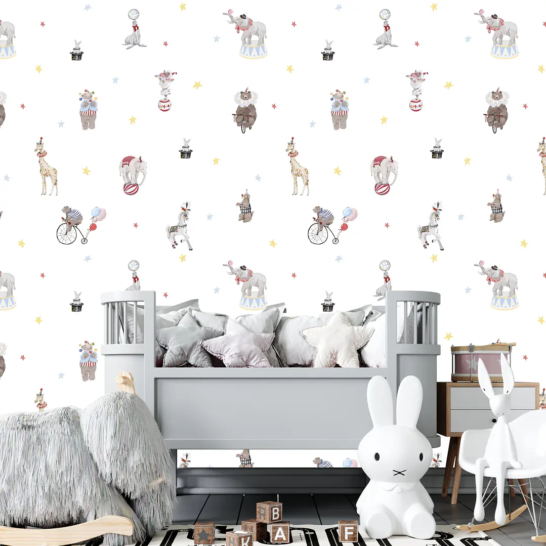 Mural infantil mon petit cirque 1