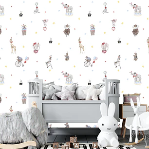 Mural infantil mon petit cirque