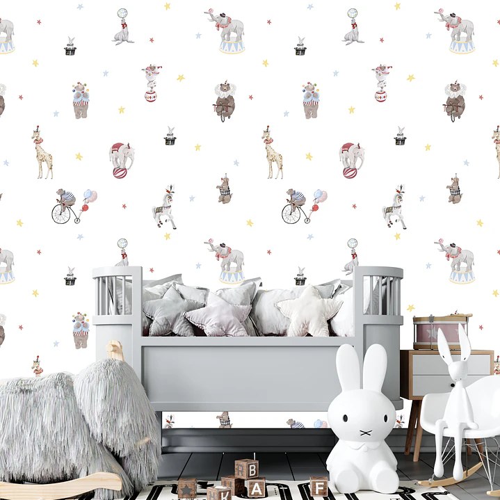 Mural infantil mon petit cirque 1