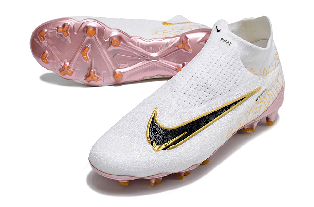 Nike Phantom GX Elite FG Branca e Dourada 
