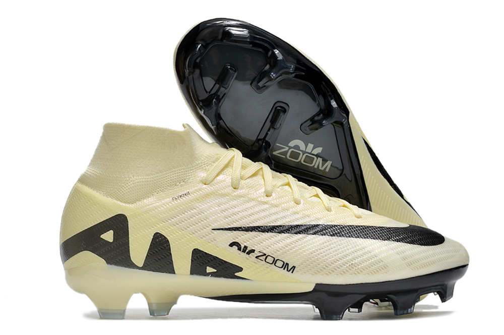 Nike AIR Zoom Mercurial Vapor 15 Elite XXV FG Bege e Preta 1