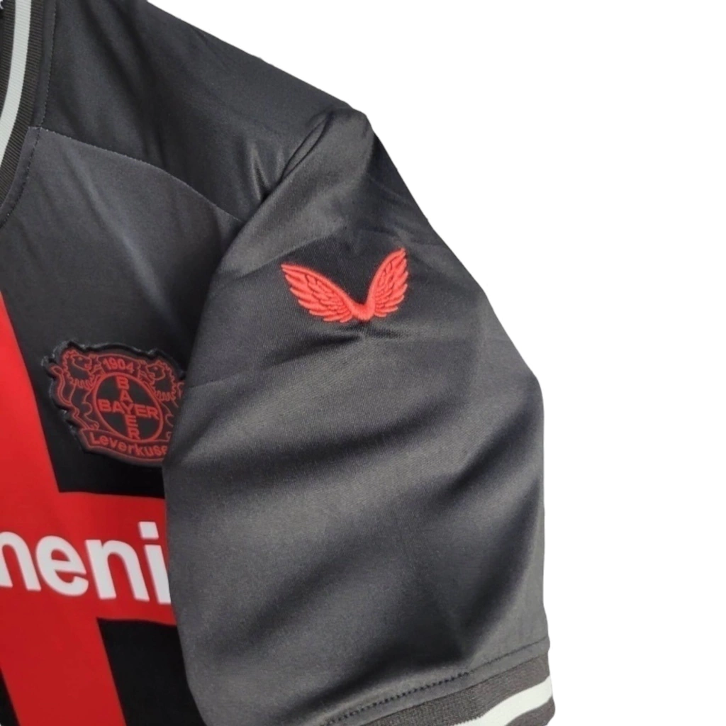 Bayern Leverkusen I 24/25 - Torcedor Castore Masculina - Preta com detalhes em vermelho 4