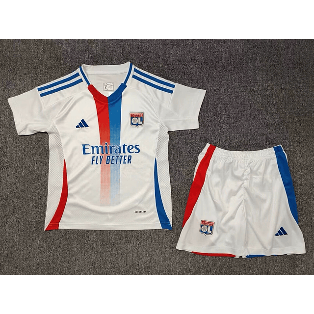 KIT CRIANÇA LYON HOME 24-25 Branca Azul e Vermelha