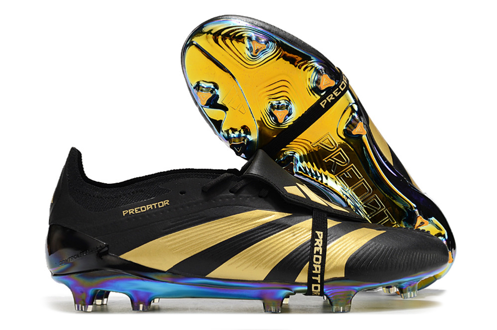 Adidas Predator Elite Laceless Boots FG Preta e Dourado 1