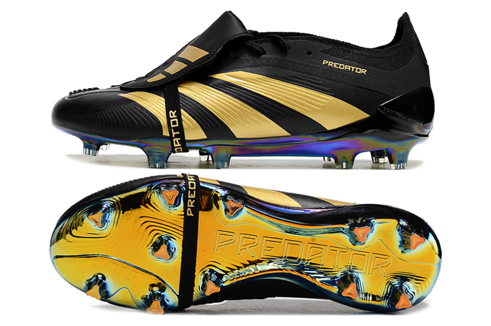 Adidas Predator Elite Laceless Boots FG Preta e Dourado 2