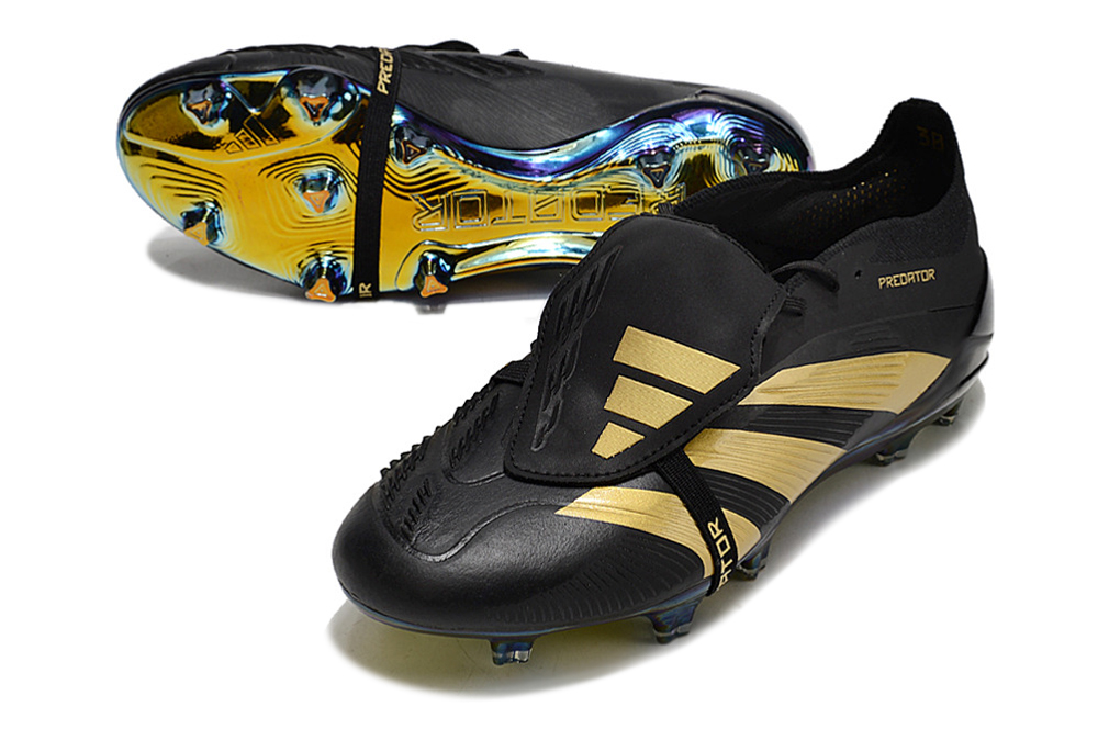 Adidas Predator Elite Laceless Boots FG Preta e Dourado 5