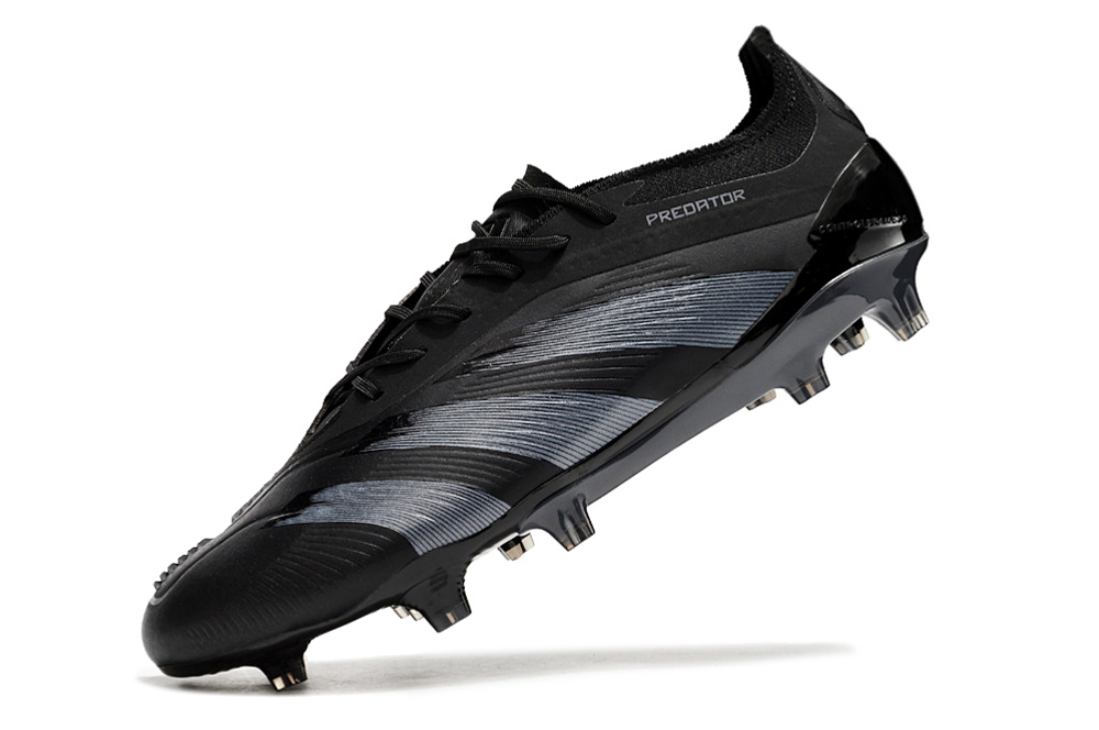 ADIDAS PREDATOR ELITE FG ALL BLACK LACELESS 2