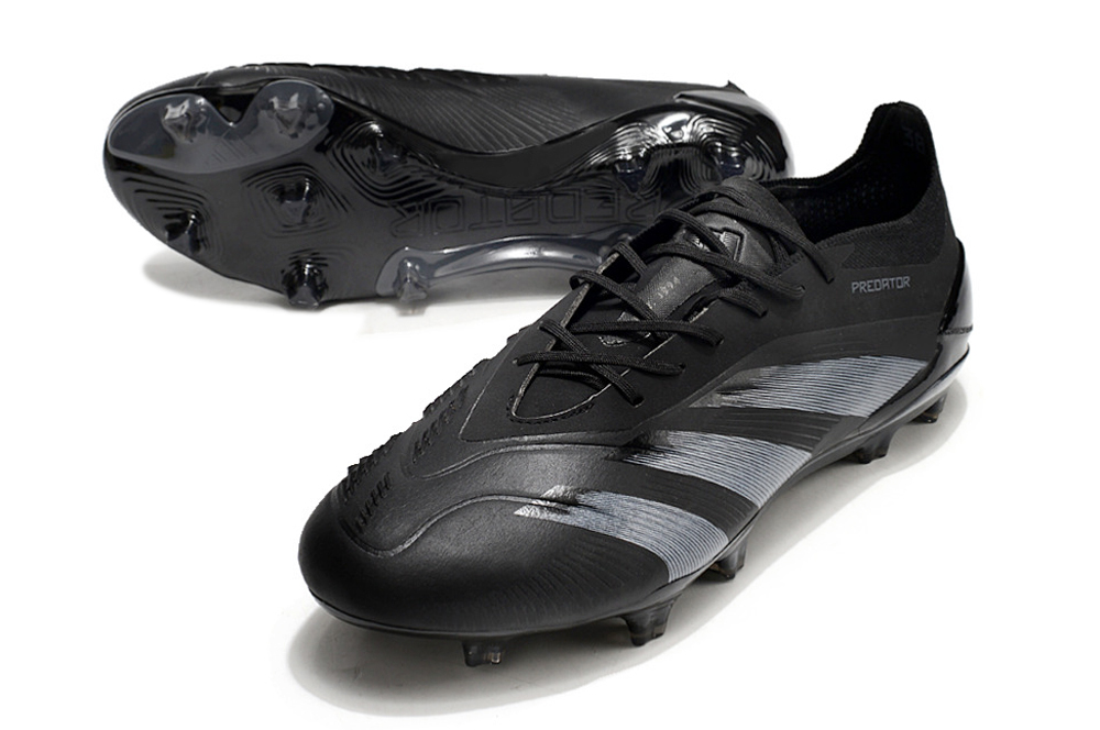 ADIDAS PREDATOR ELITE FG ALL BLACK LACELESS 3