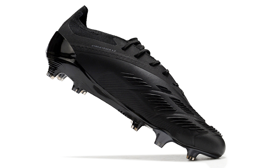 ADIDAS PREDATOR ELITE FG ALL BLACK LACELESS 6