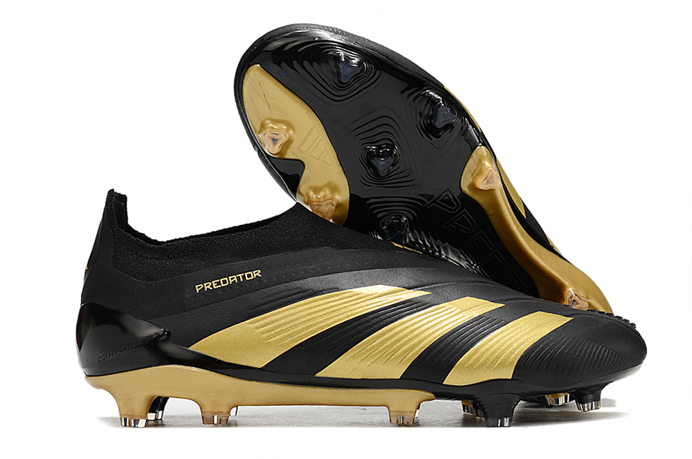 Adidas Predator Elite FG Preta e Dourada Sem Atacadores 1