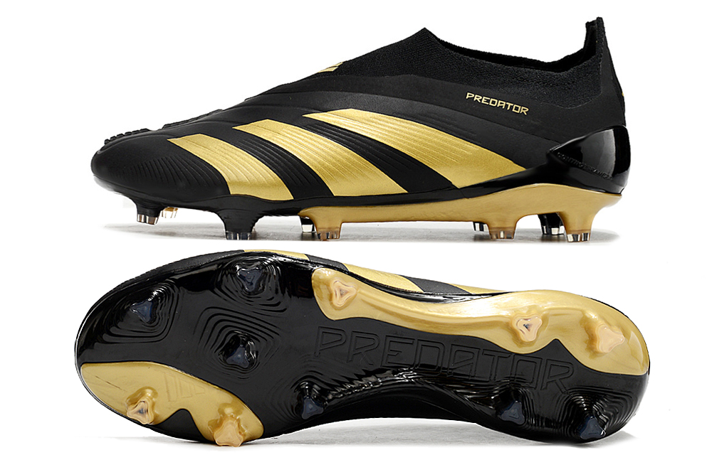 Adidas Predator Elite FG Preta e Dourada Sem Atacadores 3