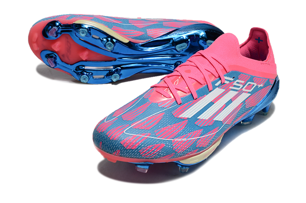 ADIDAS F50 ELITE FG LACELESS - VERMELHA E AZUL - REEMERGENCE PACK 4