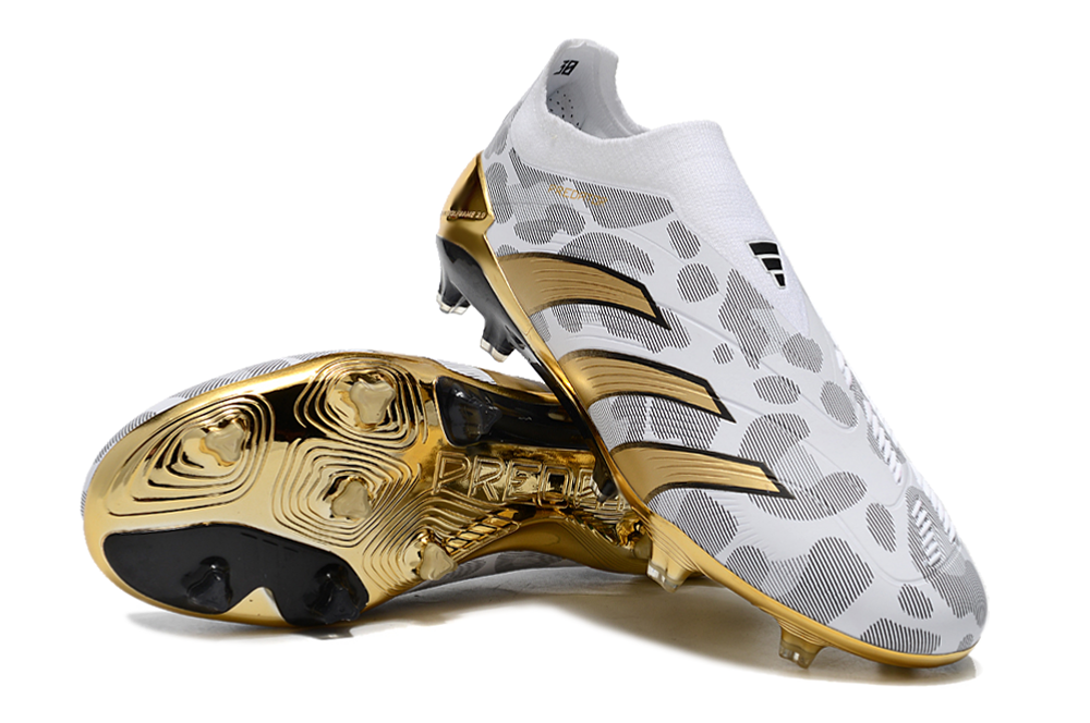 Adidas Predator Accuracy + FG Elite - Branca e Dourada 4