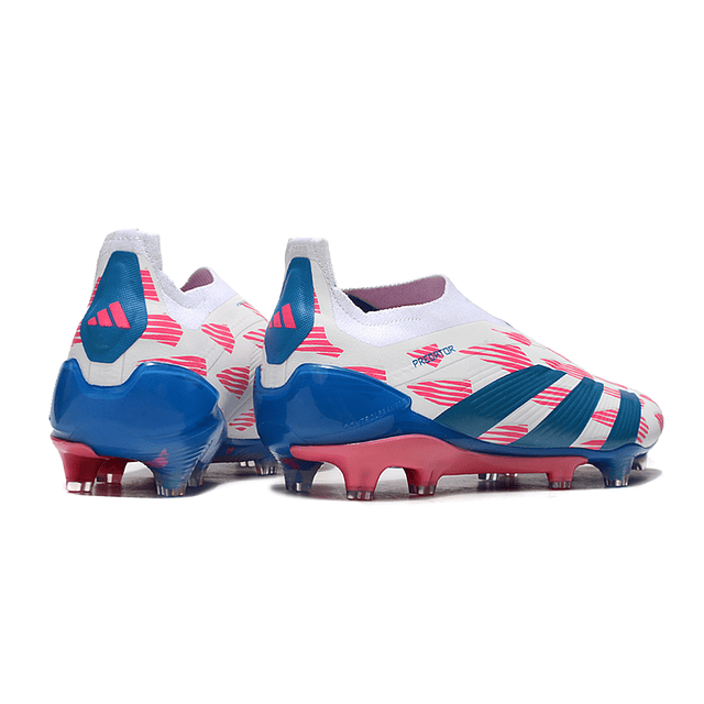 Adidas Predator Accuracy + FG Elite - Branca Azul e Rosa