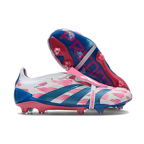 Adidas Predator Accuracy + FG Elite - Branca Azul e Rosa