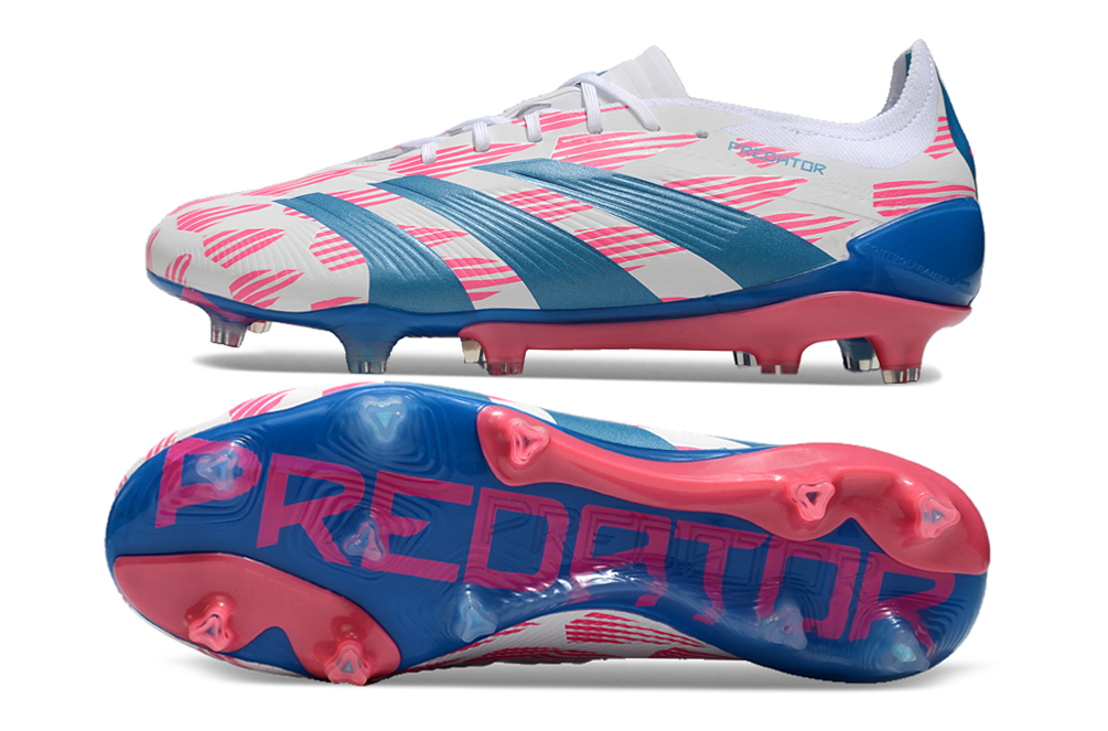 Adidas Predator Accuracy + FG Elite - Branca Azul e Rosa 5