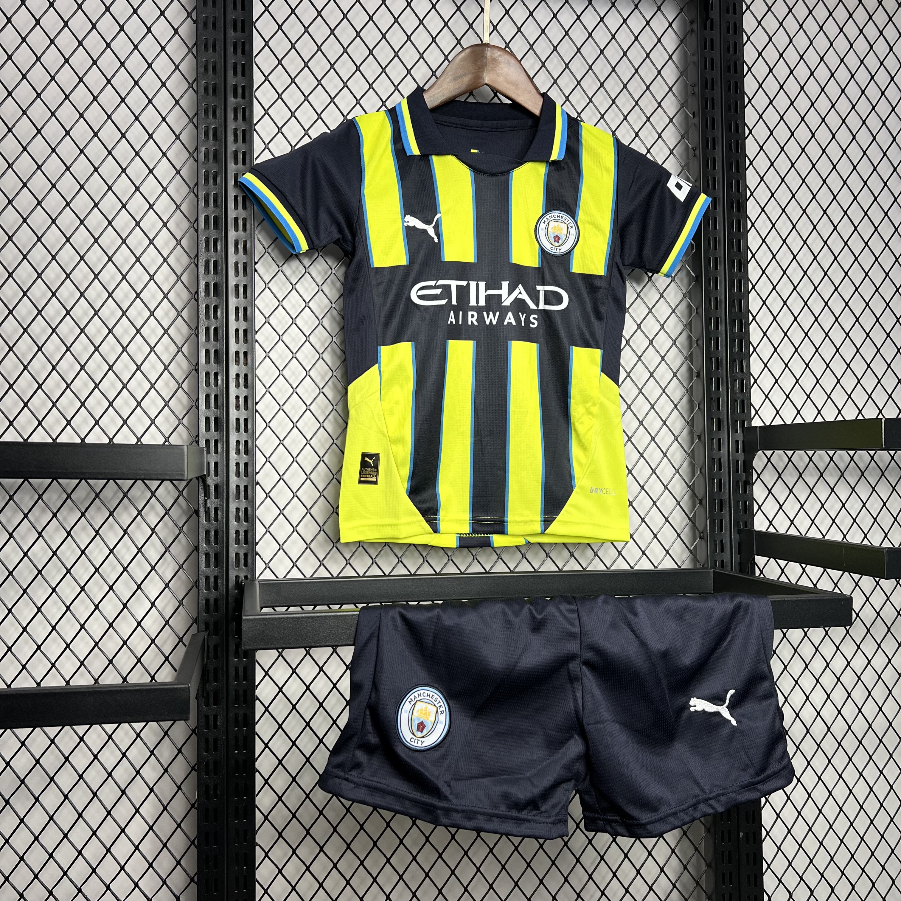 Kit Criança Manchester City Away Kit 24/25 - Amarelo/Preto 6