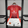 Kit Criança Manchester United Home 24/25 - Vermelho