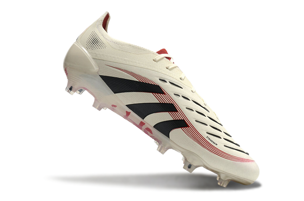 Chuteira Adidas Predator 25º Generation FG Elite Tongue - Branca/Preta/Vermelho 2