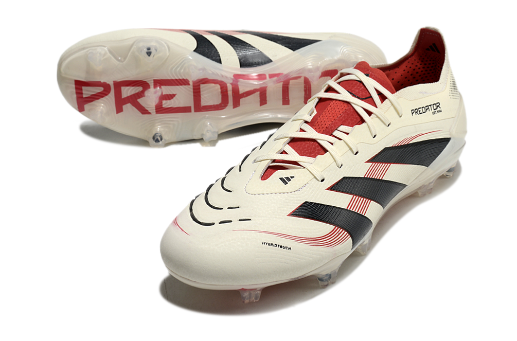 Chuteira Adidas Predator 25º Generation FG Elite Tongue - Branca/Preta/Vermelho 4