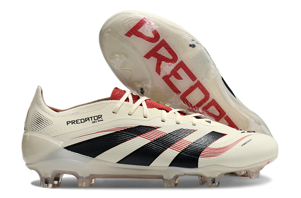 Chuteira Adidas Predator 25º Generation FG Elite Tongue - Branca/Preta/Vermelho 1