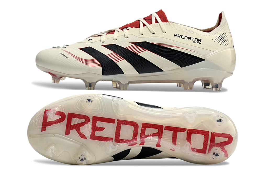 Chuteira Adidas Predator 25º Generation FG Elite Tongue - Branca/Preta/Vermelho 6