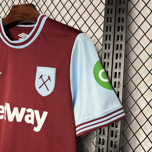 Camisola Principal West Ham 2024/25 Vermelha