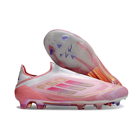 Chuteiras Adidas F50 'Yamal' Signature - Rosa Claro / Roxo Brilhante / Rosa Claro