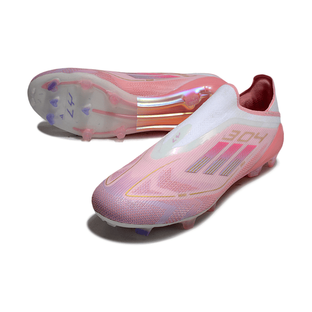 Chuteiras Adidas F50 'Yamal' Signature - Rosa Claro / Roxo Brilhante / Rosa Claro