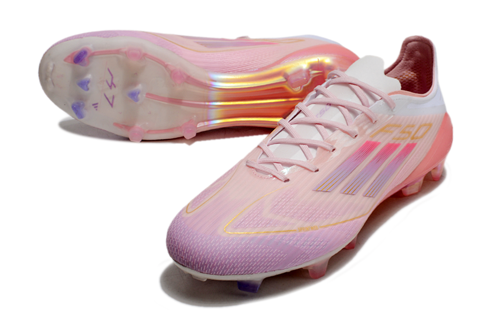 Chuteiras Adidas F50 'Yamal' Signature - Rosa Claro / Roxo Brilhante / Rosa Claro 3