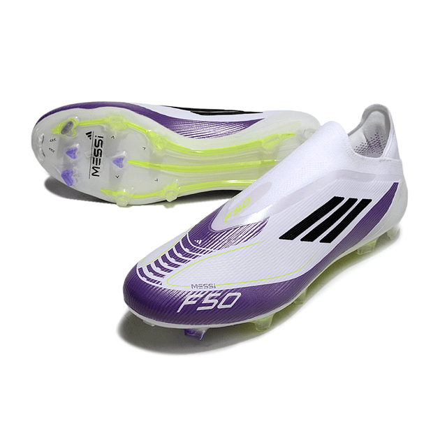 Chuteiras Adidas F50 Elite FG - Ed. Messi - Azul/Branca/Amarela