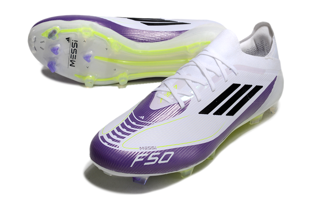 Chuteira Adidas F50 Elite FG - Ed. Messi - Branca/Azul/Amarela 2