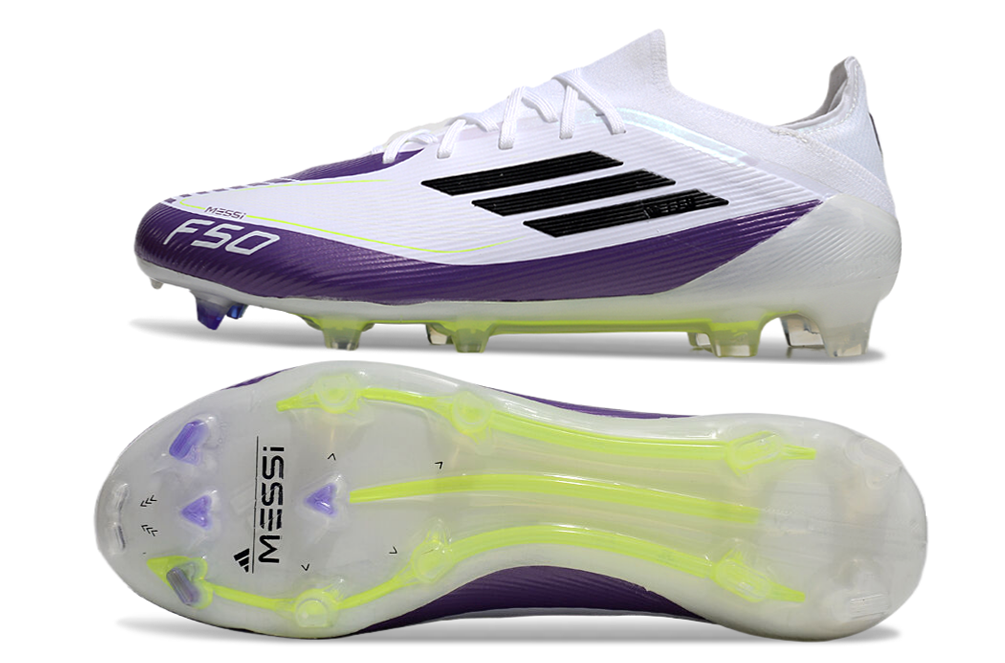 Chuteira Adidas F50 Elite FG - Ed. Messi - Branca/Azul/Amarela 4