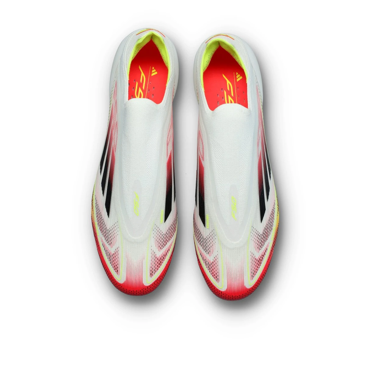 Chuteira Adidas F50 Elite FG - Branco/Vermelho/Amarelo 6