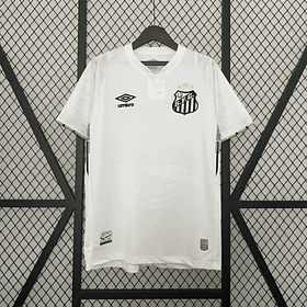 Camisola Santos Principal 24/25 - Preta e Branca