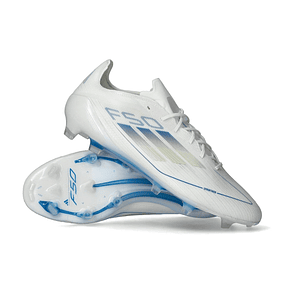 Chuteira Adidas F50 + Elite FG Polar Pack - Branca/Azul