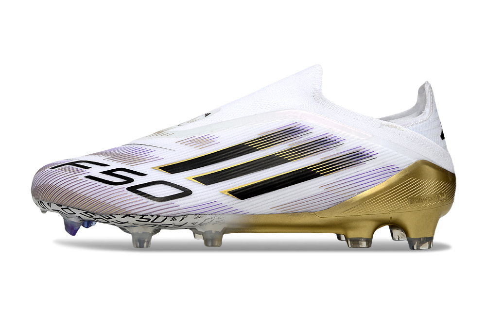 Chuteiras Adidas F50 Elite FG - Branca/Dourada 2